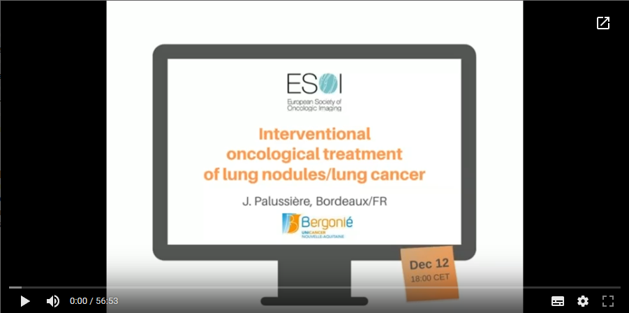 Interventional oncological treatment of lung nodules/lung cancer (2019)